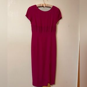 Talbots 2 petite Fushia mid length dress
